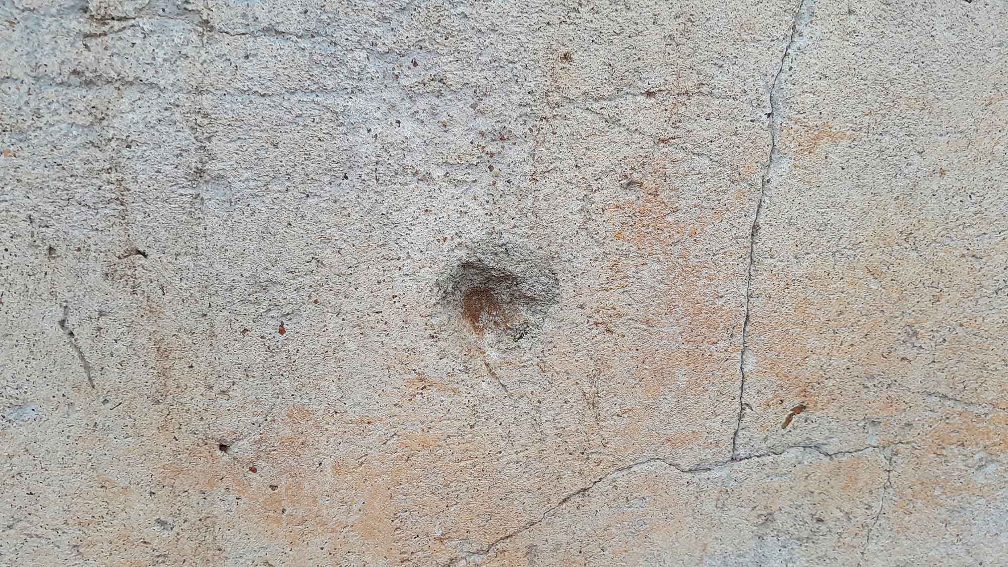 A bullet hole in the wall still visible, three years after the shooting. (Pics: Joseph Zulu)